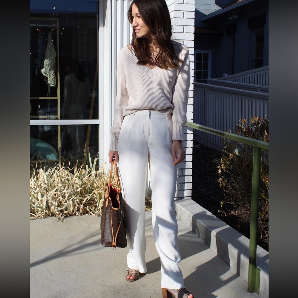 Something Navy for Nordstrom white trouser size 00